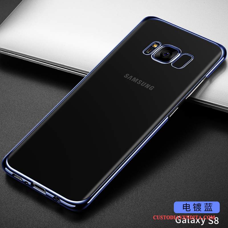 Custodia Samsung Galaxy S8 Protezione Trasparente Lusso, Cover Samsung Galaxy S8 Nero Difficile