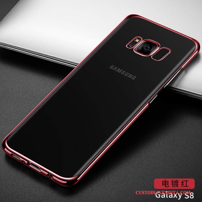 Custodia Samsung Galaxy S8 Protezione Trasparente Lusso, Cover Samsung Galaxy S8 Nero Difficile