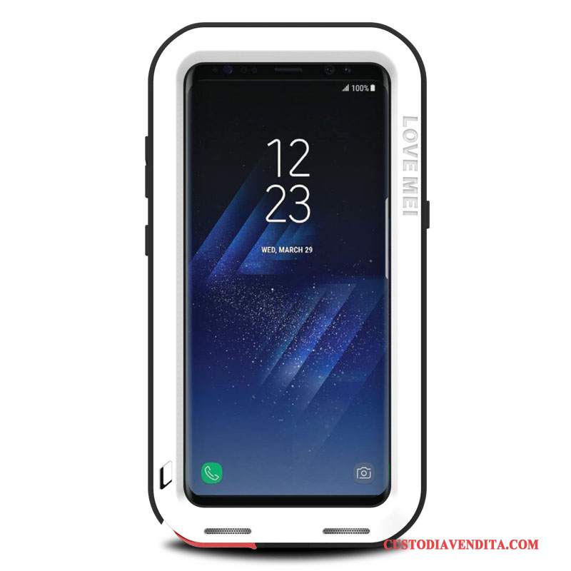 Custodia Samsung Galaxy S8+ Protezione Tutto Incluso Metallo, Cover Samsung Galaxy S8+ Anti-caduta Bianco