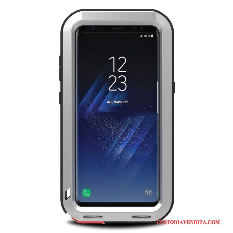 Custodia Samsung Galaxy S8+ Protezione Tutto Incluso Metallo, Cover Samsung Galaxy S8+ Anti-caduta Bianco