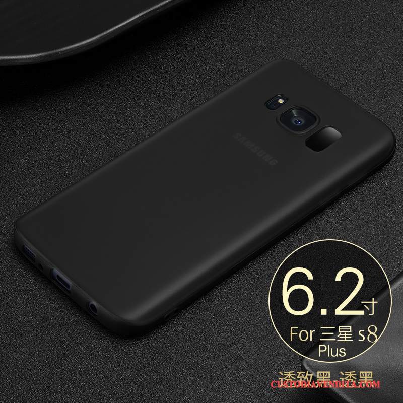 Custodia Samsung Galaxy S8+ Silicone Anti-caduta Morbido, Cover Samsung Galaxy S8+ Protezione Semplici Nero