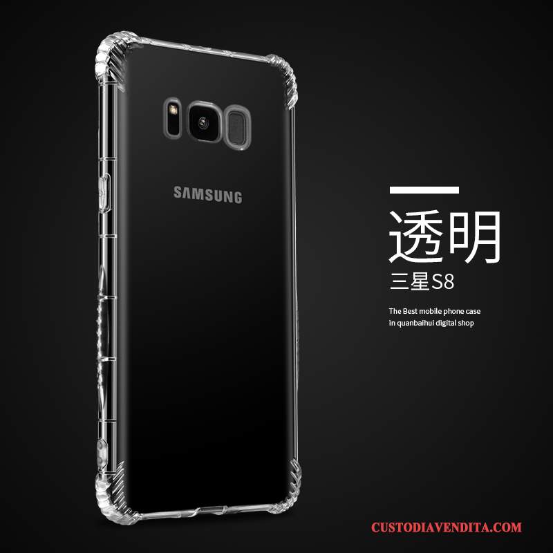 Custodia Samsung Galaxy S8 Silicone Bianco Anti-caduta, Cover Samsung Galaxy S8 Protezione Morbidotelefono