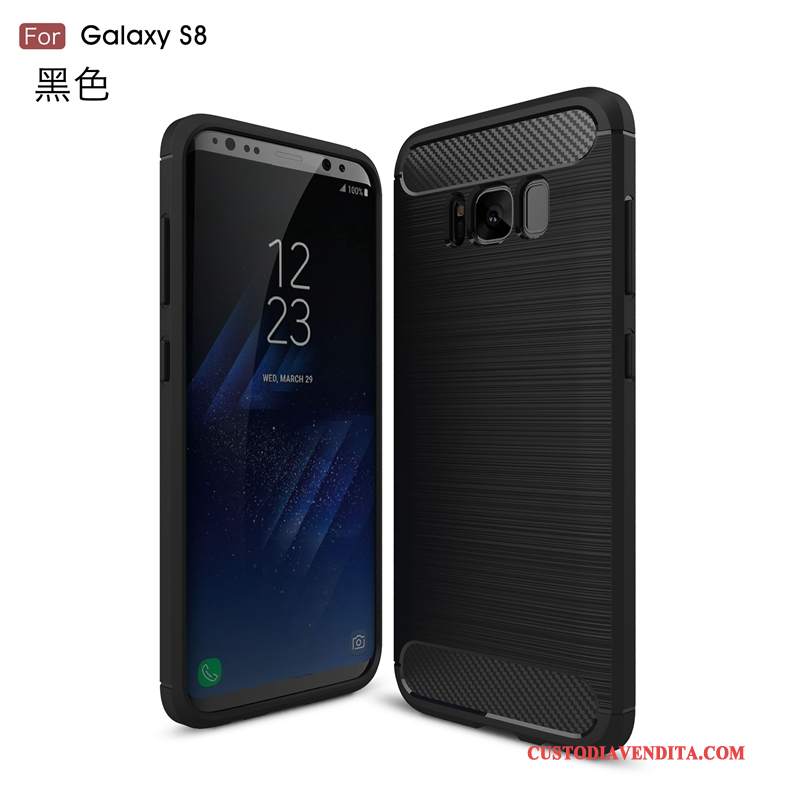 Custodia Samsung Galaxy S8 Silicone Modello Anti-caduta, Cover Samsung Galaxy S8 Protezione Telefono Fibra