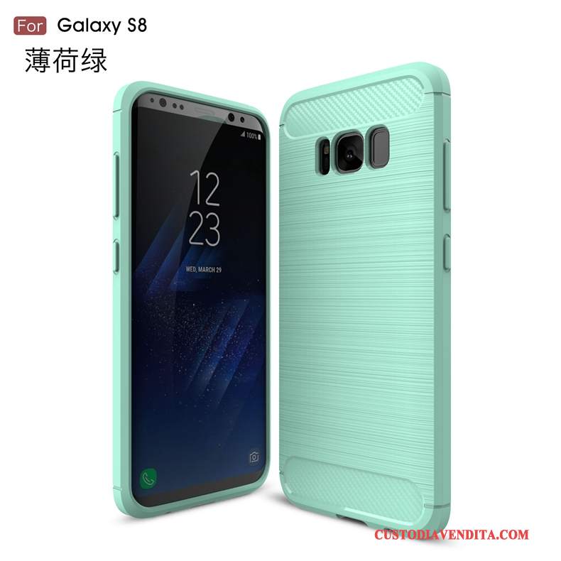 Custodia Samsung Galaxy S8 Silicone Modello Anti-caduta, Cover Samsung Galaxy S8 Protezione Telefono Fibra