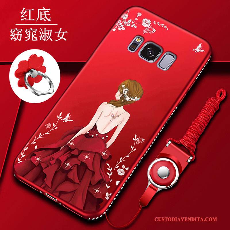 Custodia Samsung Galaxy S8 Silicone Morbido Rosso, Cover Samsung Galaxy S8 Protezione Telefono Anti-caduta