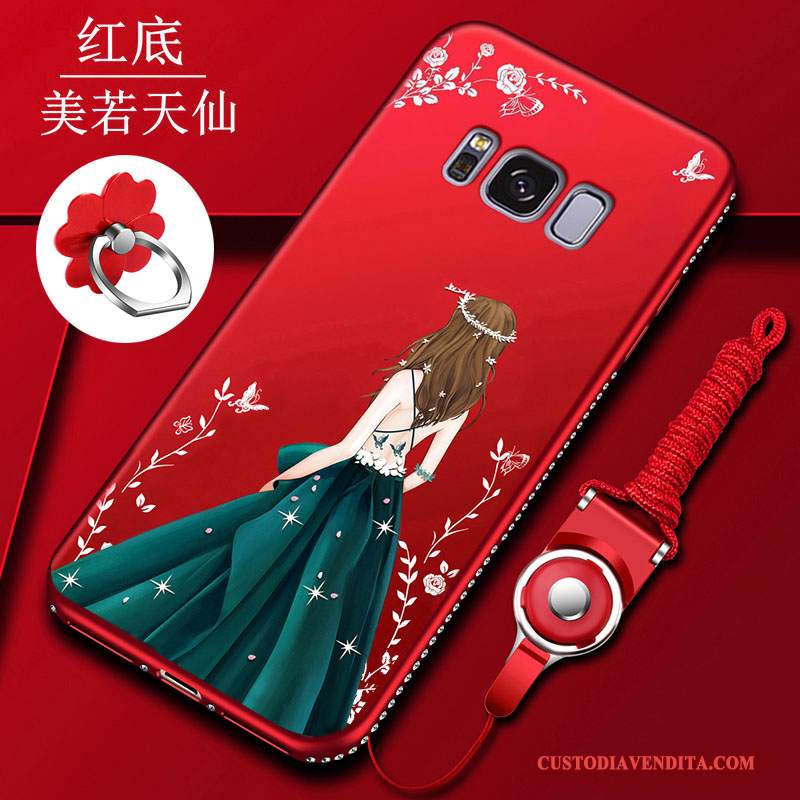 Custodia Samsung Galaxy S8 Silicone Morbido Rosso, Cover Samsung Galaxy S8 Protezione Telefono Anti-caduta