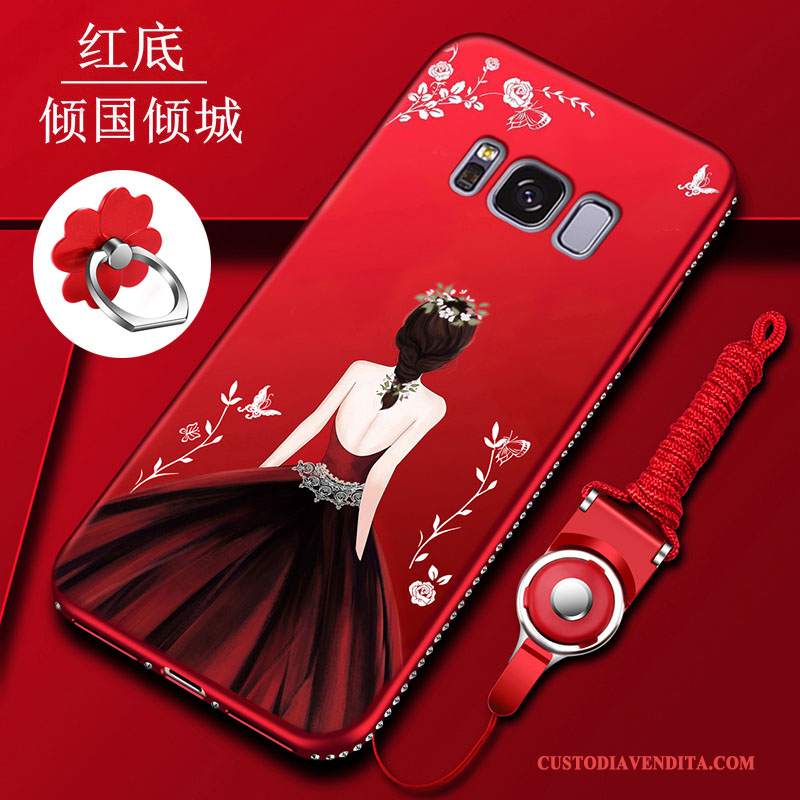 Custodia Samsung Galaxy S8 Silicone Morbido Rosso, Cover Samsung Galaxy S8 Protezione Telefono Anti-caduta