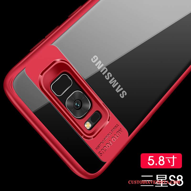 Custodia Samsung Galaxy S8 Silicone Rosso Anti-caduta, Cover Samsung Galaxy S8 Protezione Telefono