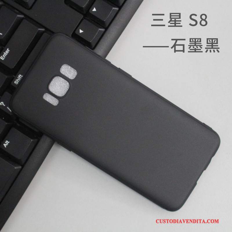 Custodia Samsung Galaxy S8 Silicone Sottile Semplici, Cover Samsung Galaxy S8 Creativo Anti-caduta Nero