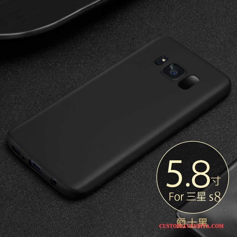 Custodia Samsung Galaxy S8 Silicone Telefono Anti-caduta, Cover Samsung Galaxy S8 Protezione Nero Morbido