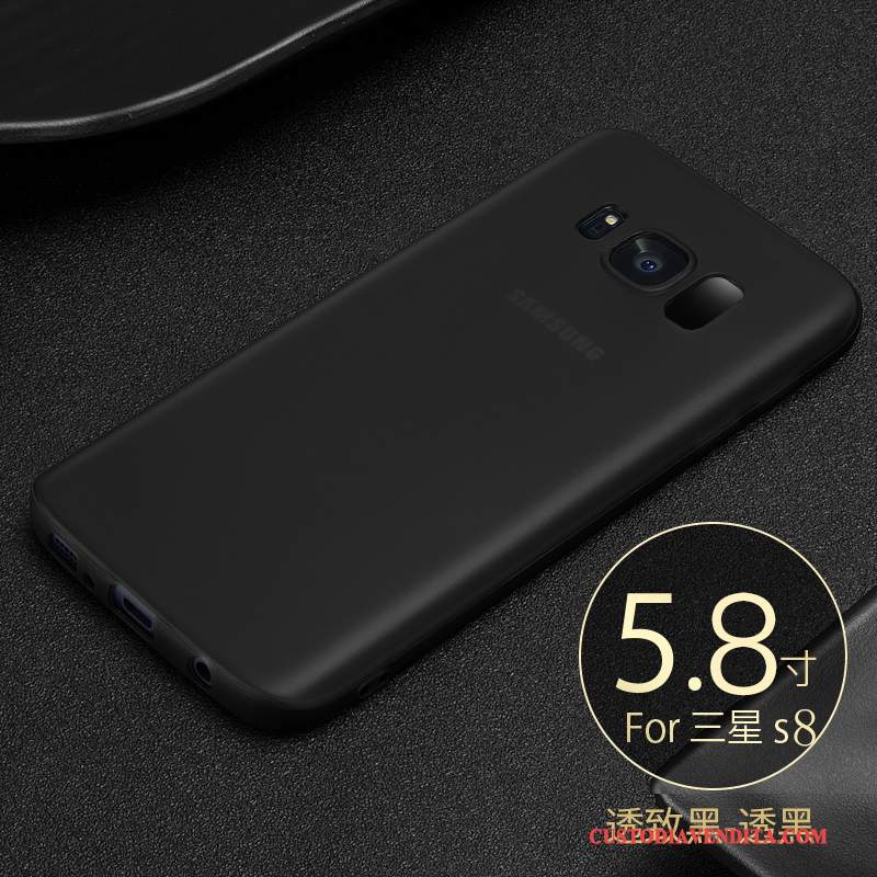 Custodia Samsung Galaxy S8 Silicone Telefono Anti-caduta, Cover Samsung Galaxy S8 Protezione Nero Morbido