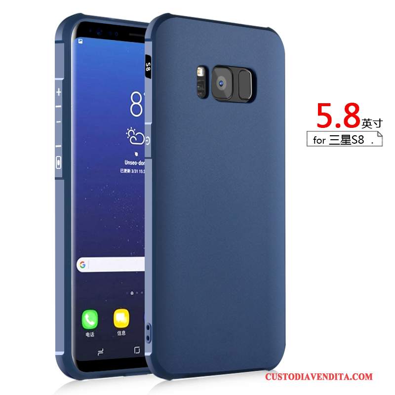 Custodia Samsung Galaxy S8 Silicone Tutto Incluso Anti-caduta, Cover Samsung Galaxy S8 Protezione Tendenza Blu Scuro