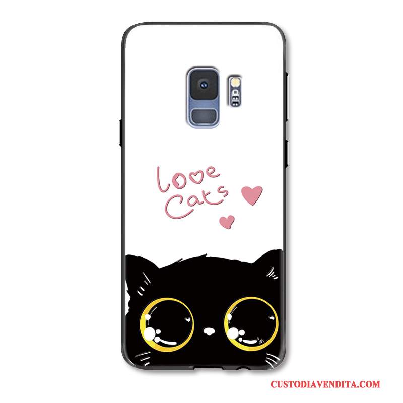 Custodia Samsung Galaxy S9 Cartone Animato Amanti Tendenza, Cover Samsung Galaxy S9 Colore Telefono Gattino