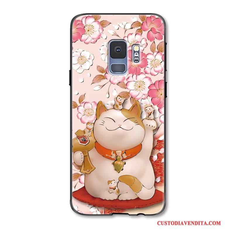 Custodia Samsung Galaxy S9 Cartone Animato Anti-caduta Ciliegia, Cover Samsung Galaxy S9 Colore Festivo Ricchezza