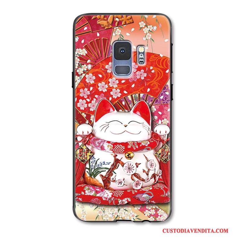 Custodia Samsung Galaxy S9 Cartone Animato Anti-caduta Ciliegia, Cover Samsung Galaxy S9 Colore Festivo Ricchezza