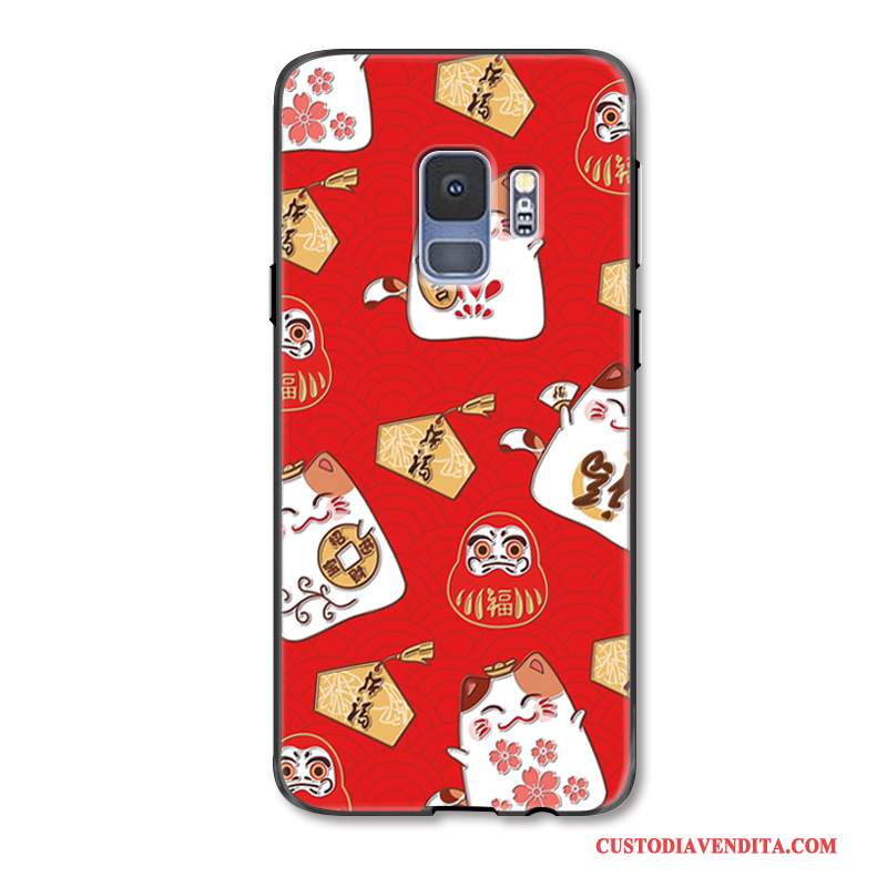 Custodia Samsung Galaxy S9+ Cartone Animato Gattino Festivo, Cover Samsung Galaxy S9+ Protezione Nuovo Ricchezza