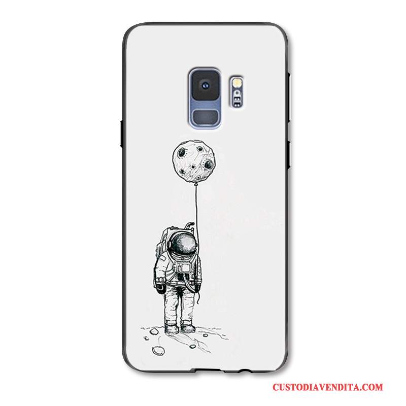 Custodia Samsung Galaxy S9 Cartone Animato Telefono Di Personalità, Cover Samsung Galaxy S9 Creativo Nero Semplici