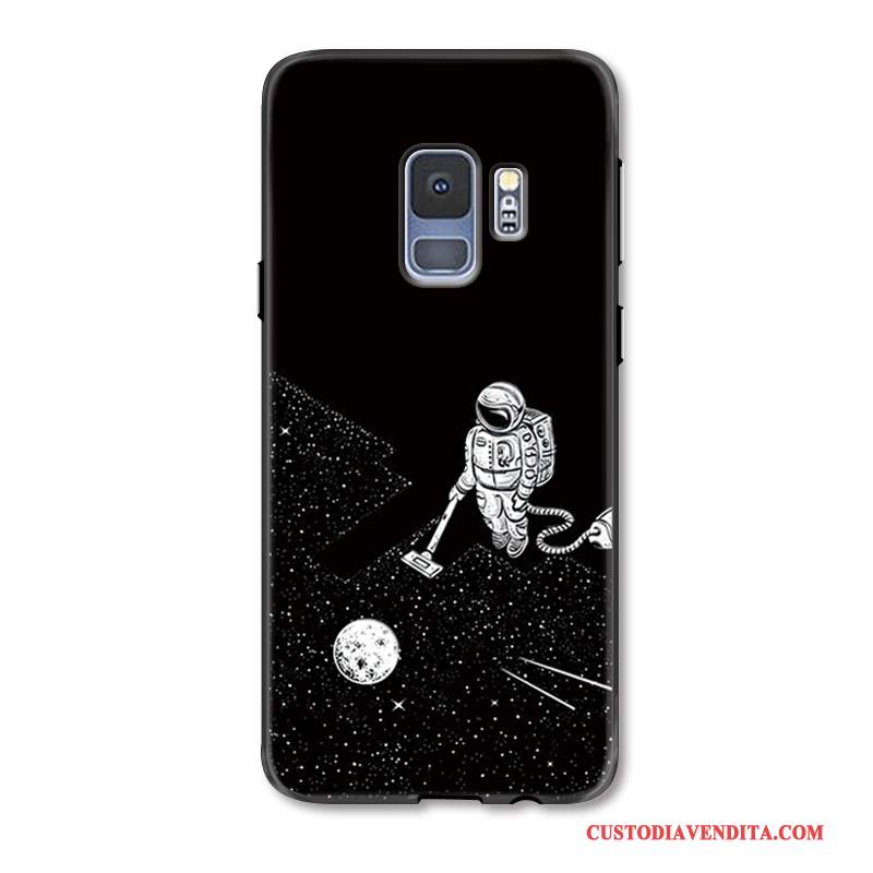 Custodia Samsung Galaxy S9 Cartone Animato Telefono Di Personalità, Cover Samsung Galaxy S9 Creativo Nero Semplici