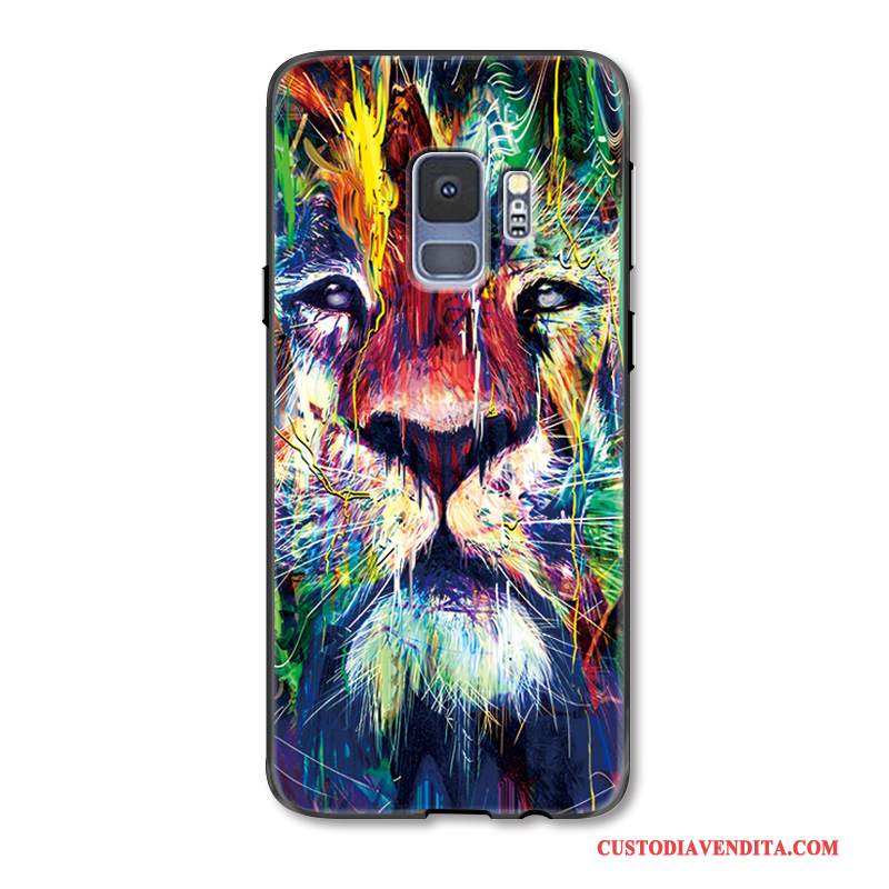 Custodia Samsung Galaxy S9+ Creativo Animale Colorato, Cover Samsung Galaxy S9+ Colore Telefono Di Personalità