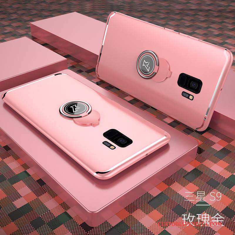 Custodia Samsung Galaxy S9 Creativo Anti-caduta Rosa, Cover Samsung Galaxy S9 Protezione Supporto Colore Profondo