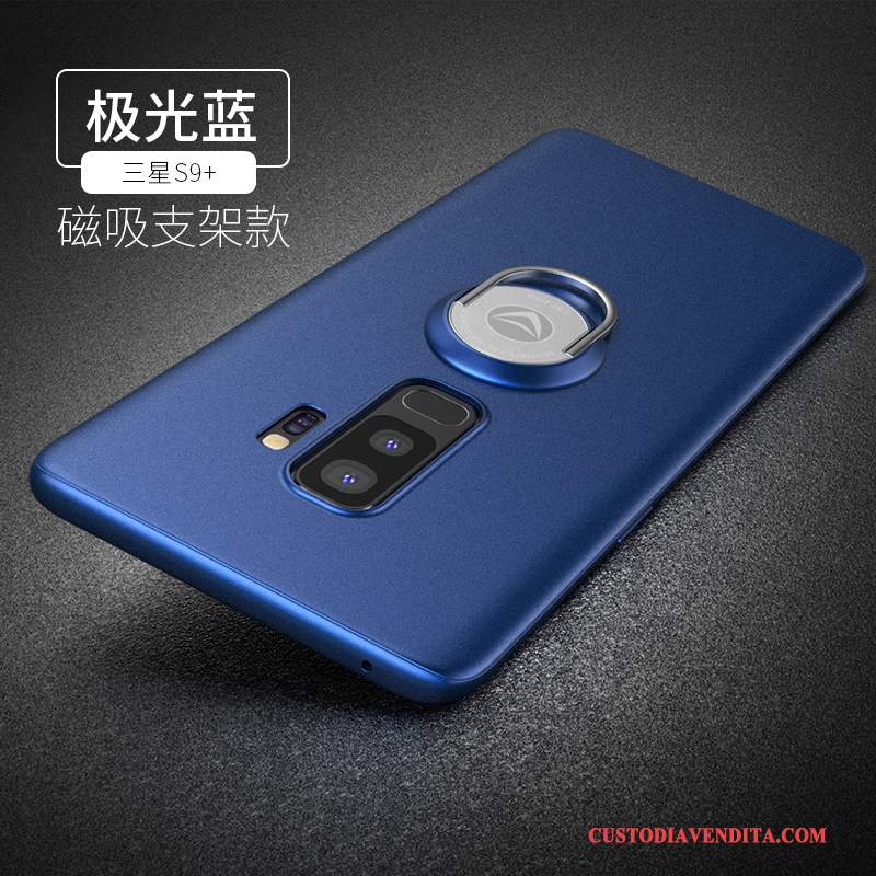 Custodia Samsung Galaxy S9+ Creativo Blu Scuro Tutto Incluso, Cover Samsung Galaxy S9+ Silicone Sottile Macchiati