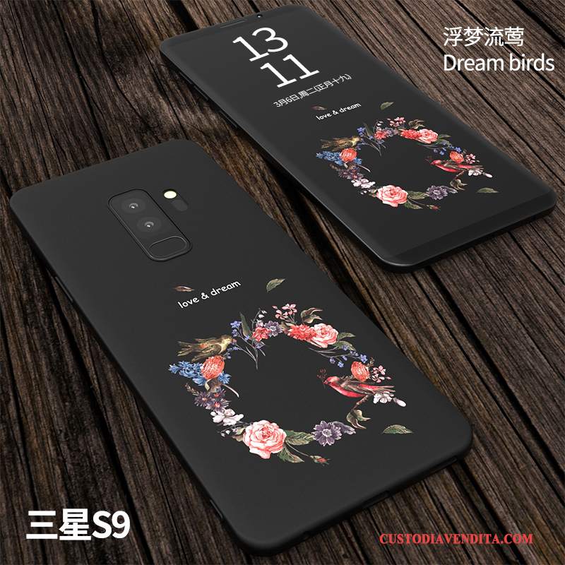 Custodia Samsung Galaxy S9 Creativo Nero Anti-caduta, Cover Samsung Galaxy S9 Protezione Morbido Macchiati