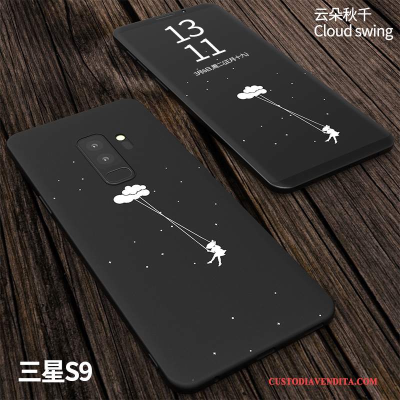 Custodia Samsung Galaxy S9 Creativo Nero Anti-caduta, Cover Samsung Galaxy S9 Protezione Morbido Macchiati