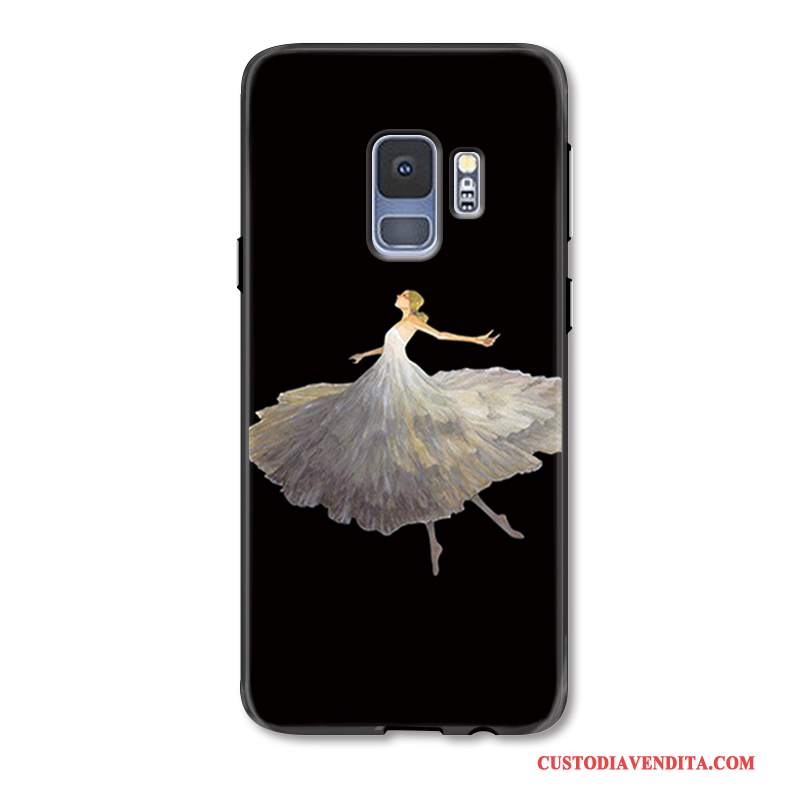 Custodia Samsung Galaxy S9 Creativo Nuovo Tutto Incluso, Cover Samsung Galaxy S9 Silicone Semplici Nero