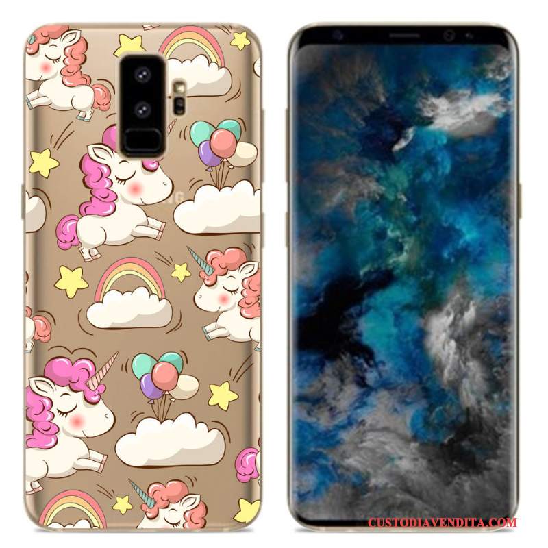 Custodia Samsung Galaxy S9 Creativo Semplici Morbido, Cover Samsung Galaxy S9 Cartone Animato Telefono