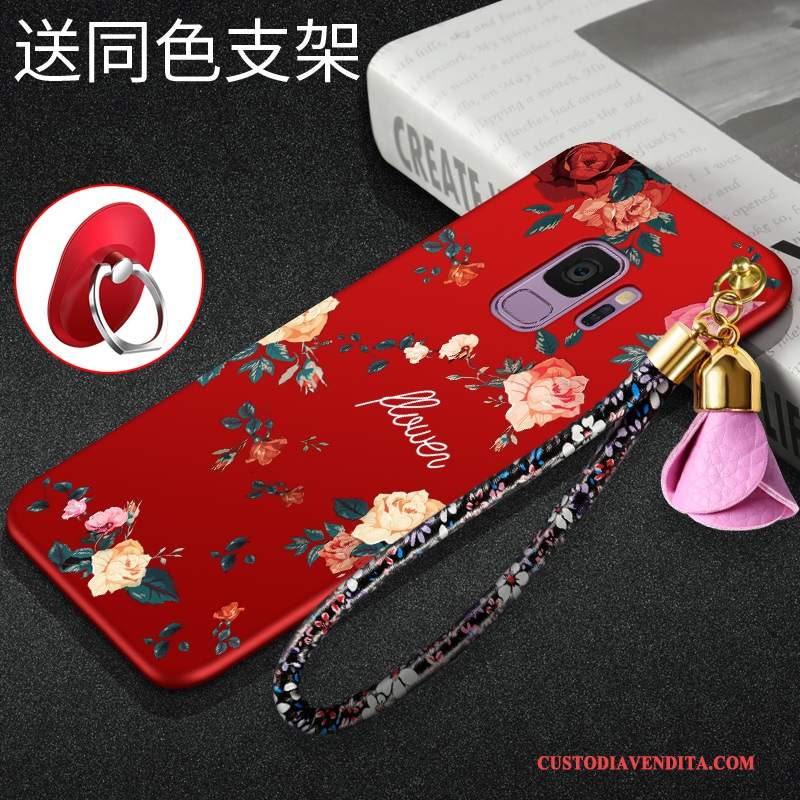 Custodia Samsung Galaxy S9 Creativo Telefono Anti-caduta, Cover Samsung Galaxy S9 Protezione Rosso Morbido