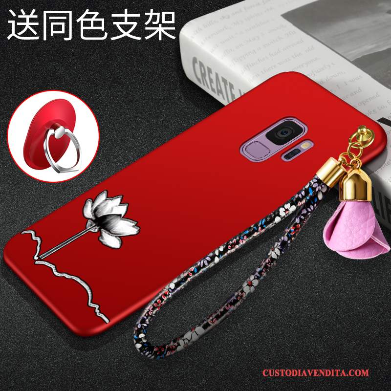 Custodia Samsung Galaxy S9 Creativo Telefono Anti-caduta, Cover Samsung Galaxy S9 Protezione Rosso Morbido