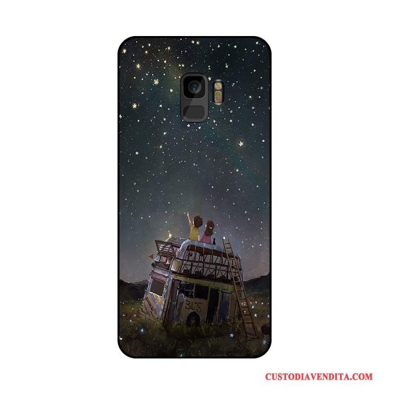 Custodia Samsung Galaxy S9+ Creativo Telefono Tendenza, Cover Samsung Galaxy S9+ Goffratura Bello Di Personalità