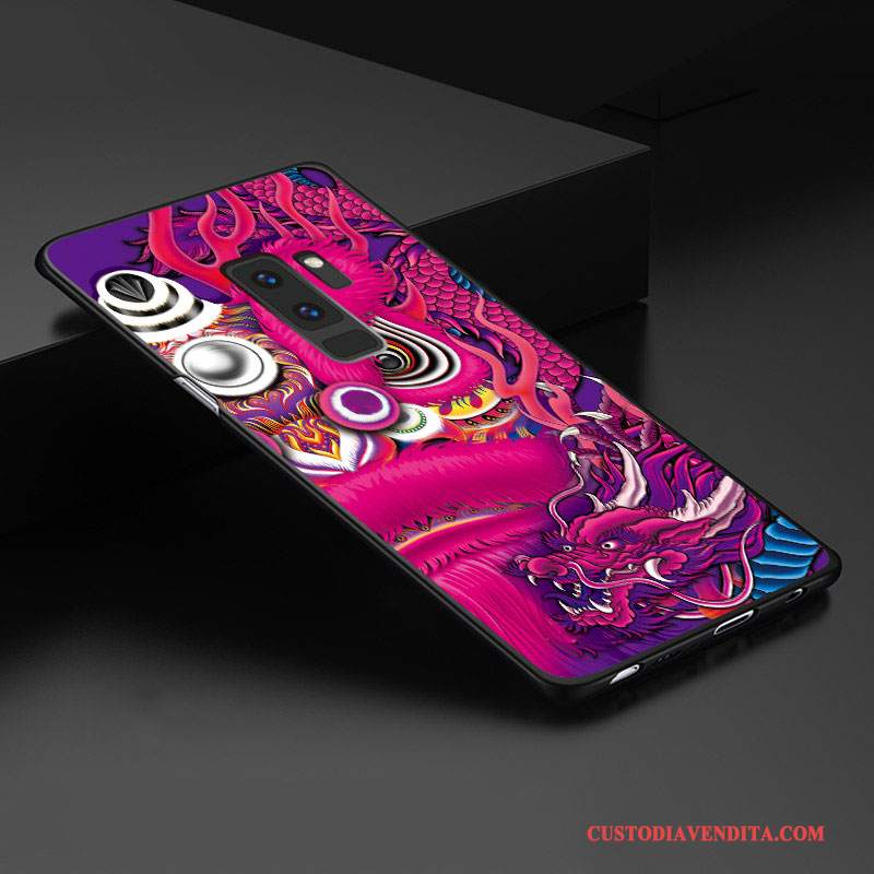 Custodia Samsung Galaxy S9+ Creativo Tridimensionaletelefono, Cover Samsung Galaxy S9+ Goffratura Giallo Personalizza