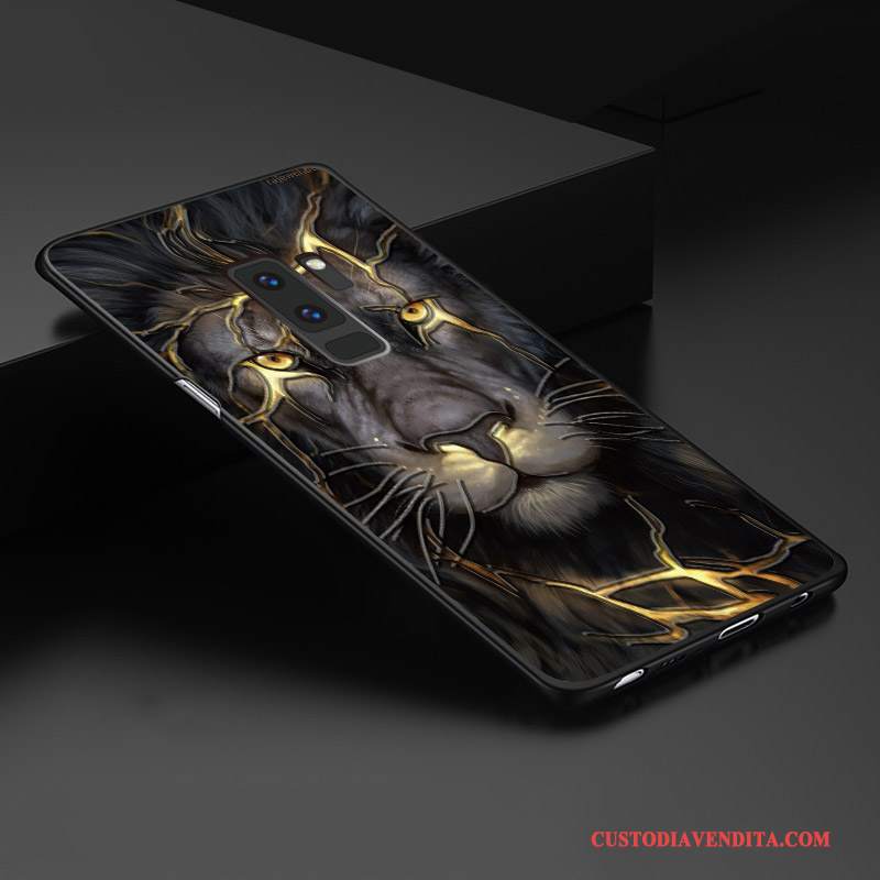 Custodia Samsung Galaxy S9+ Creativo Tridimensionaletelefono, Cover Samsung Galaxy S9+ Goffratura Giallo Personalizza