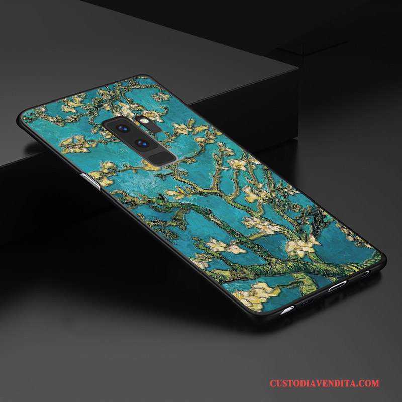 Custodia Samsung Galaxy S9+ Creativo Tridimensionaletelefono, Cover Samsung Galaxy S9+ Goffratura Giallo Personalizza