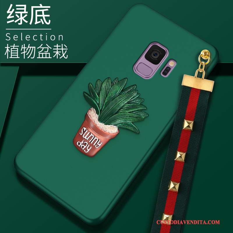 Custodia Samsung Galaxy S9 Creativo Verde Scuro Macchiati, Cover Samsung Galaxy S9 Silicone Di Personalità Tutto Incluso