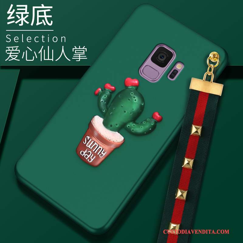 Custodia Samsung Galaxy S9 Creativo Verde Scuro Macchiati, Cover Samsung Galaxy S9 Silicone Di Personalità Tutto Incluso