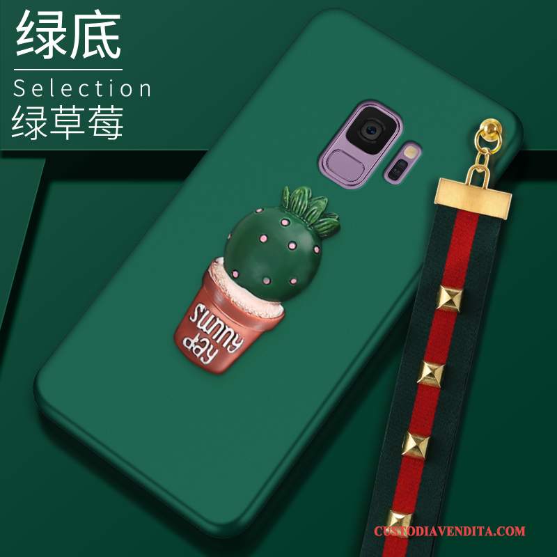 Custodia Samsung Galaxy S9 Creativo Verde Scuro Macchiati, Cover Samsung Galaxy S9 Silicone Di Personalità Tutto Incluso