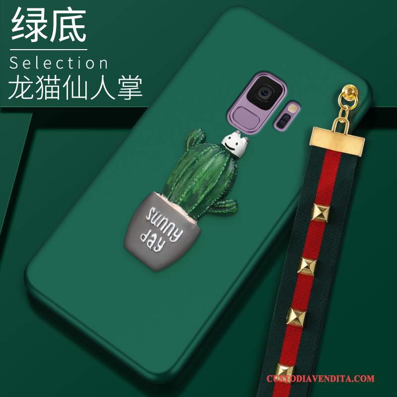 Custodia Samsung Galaxy S9 Creativo Verde Scuro Macchiati, Cover Samsung Galaxy S9 Silicone Di Personalità Tutto Incluso