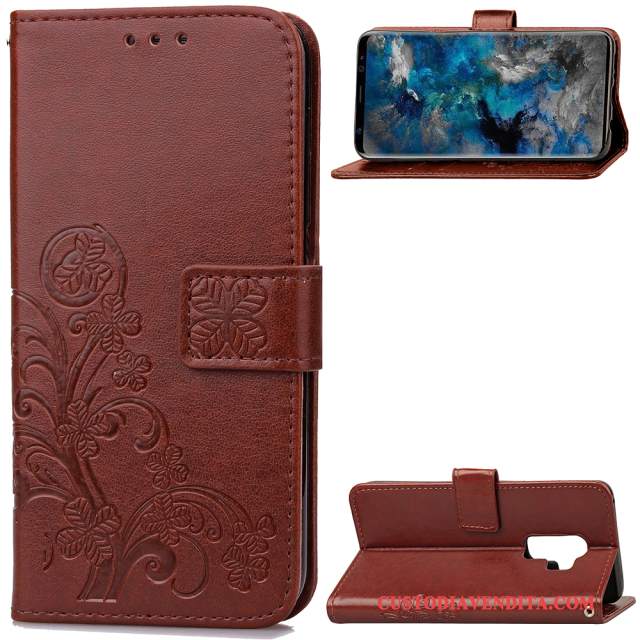 Custodia Samsung Galaxy S9+ Folio Rosso Affari, Cover Samsung Galaxy S9+ Protezione Anti-cadutatelefono