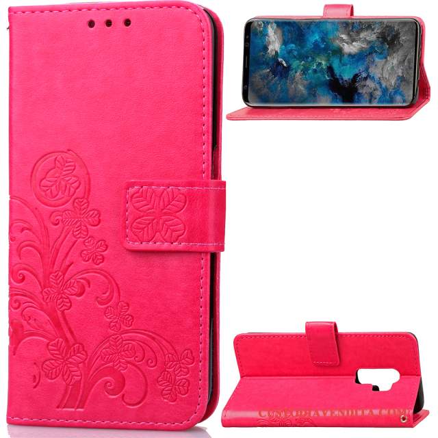 Custodia Samsung Galaxy S9+ Folio Rosso Affari, Cover Samsung Galaxy S9+ Protezione Anti-cadutatelefono