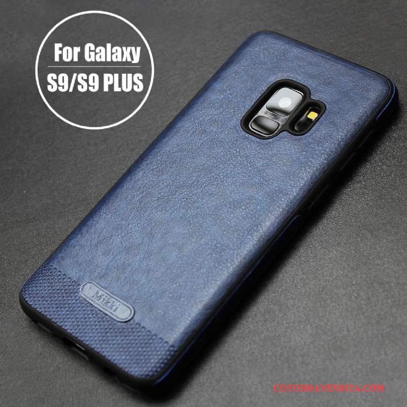 Custodia Samsung Galaxy S9+ Moda Affari Morbido, Cover Samsung Galaxy S9+ Pelle Semplici Tutto Incluso