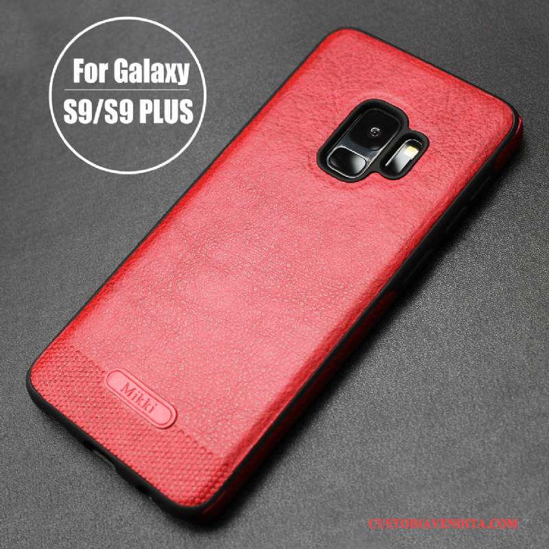 Custodia Samsung Galaxy S9+ Moda Affari Morbido, Cover Samsung Galaxy S9+ Pelle Semplici Tutto Incluso