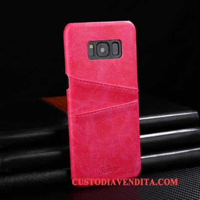 Custodia Samsung Galaxy S9 Moda Anti-caduta Rosso, Cover Samsung Galaxy S9 Pelle Coperchio Posteriore