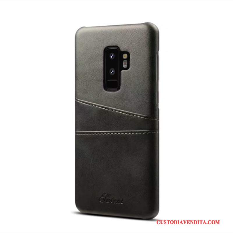 Custodia Samsung Galaxy S9+ Pelle Anti-caduta Carta, Cover Samsung Galaxy S9+ Protezione Rossotelefono