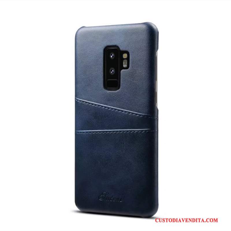 Custodia Samsung Galaxy S9+ Pelle Anti-caduta Carta, Cover Samsung Galaxy S9+ Protezione Rossotelefono