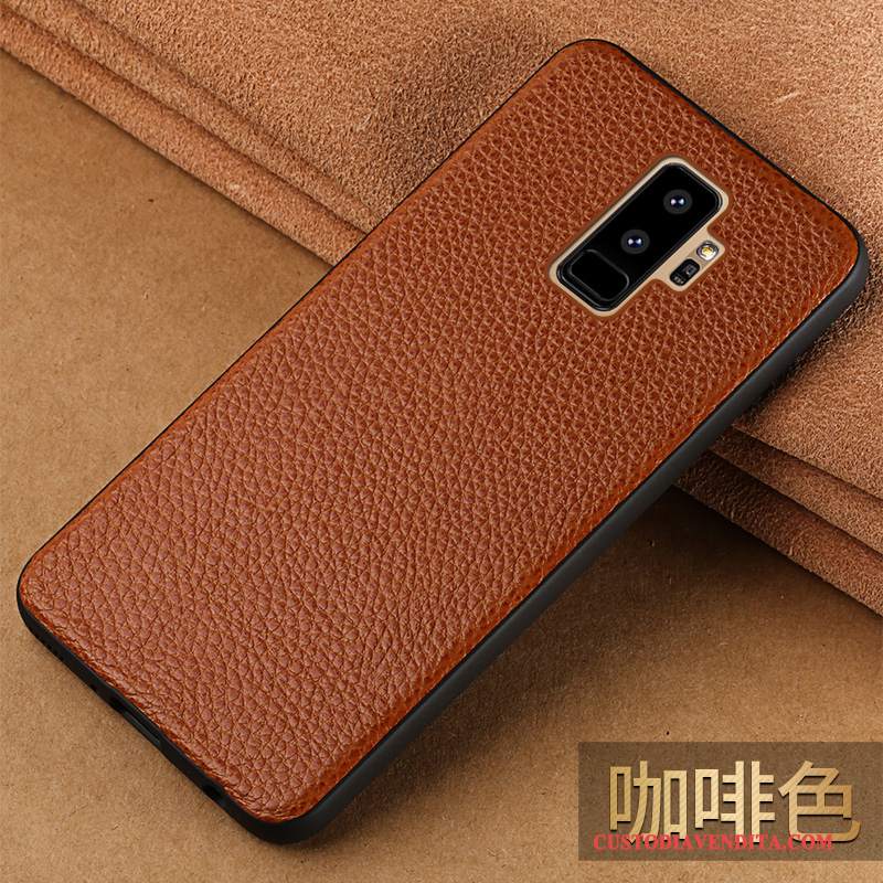 Custodia Samsung Galaxy S9+ Pelle Di Personalità Tutto Incluso, Cover Samsung Galaxy S9+ Creativo Marchio Di Tendenza Colore Profondo