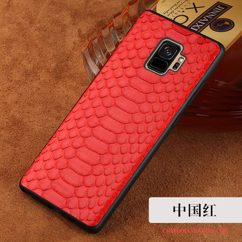 Custodia Samsung Galaxy S9+ Pelle Lussotelefono, Cover Samsung Galaxy S9+ Protezione Rosso Tutto Incluso