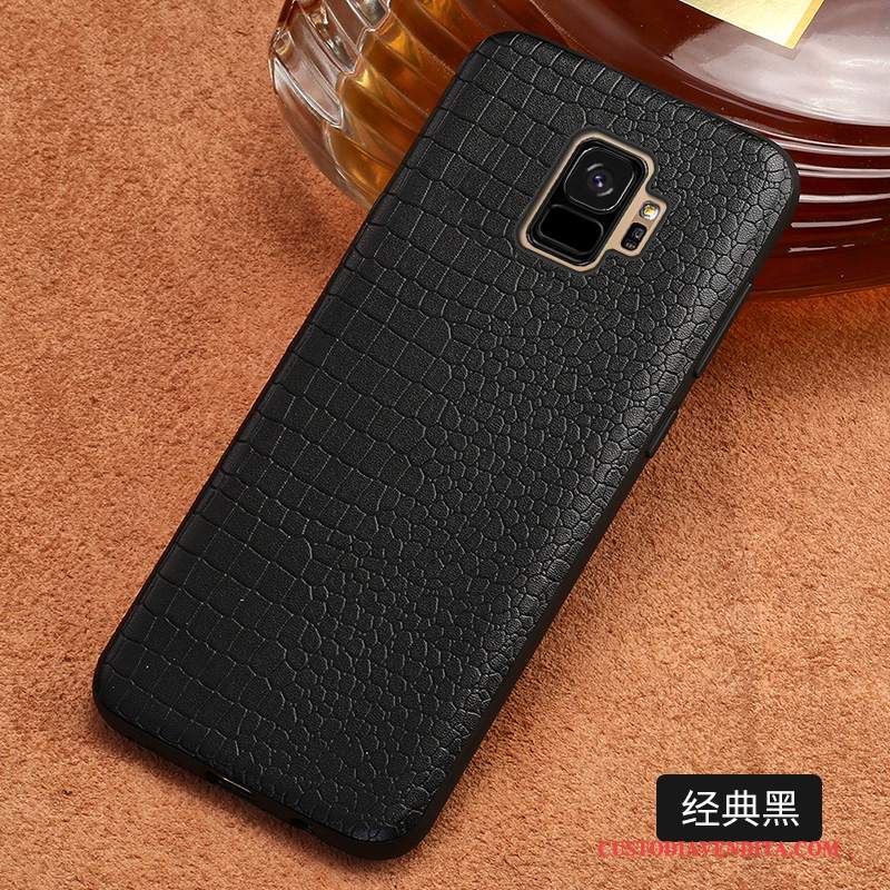 Custodia Samsung Galaxy S9+ Pelle Marchio Di Tendenzatelefono, Cover Samsung Galaxy S9+ Creativo Di Personalità Marrone