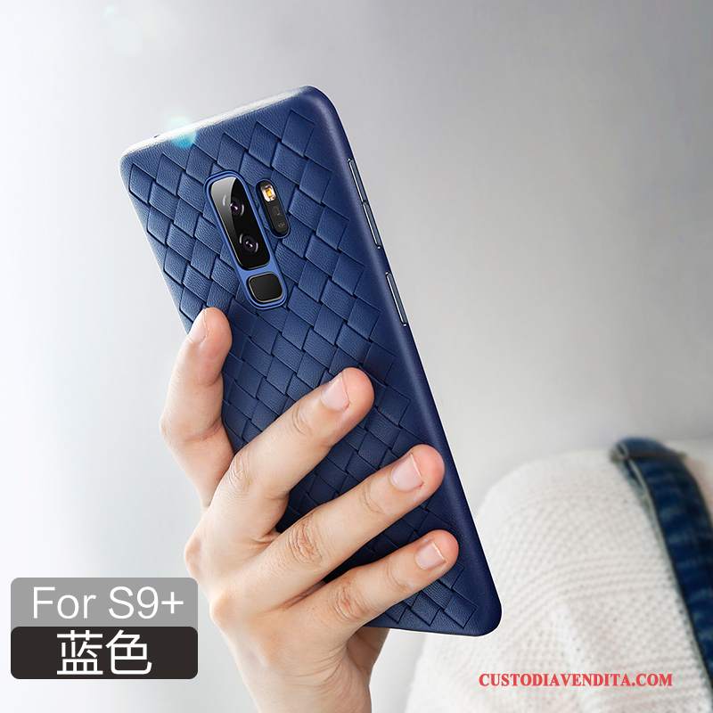 Custodia Samsung Galaxy S9+ Pelle Modello Intrecciate, Cover Samsung Galaxy S9+ Protezione Anti-caduta Tutto Incluso